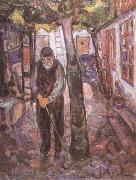 Edvard Munch Old man painting